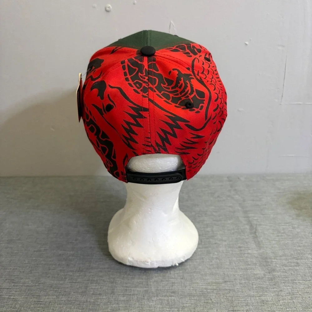 Basic Cap Mexico Snapback Hat Mens OSFA Red Green Eagle Graphic Y2K New